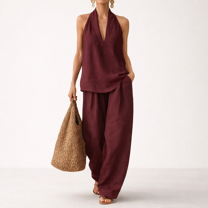 Serelle Linen Two-Piece Set